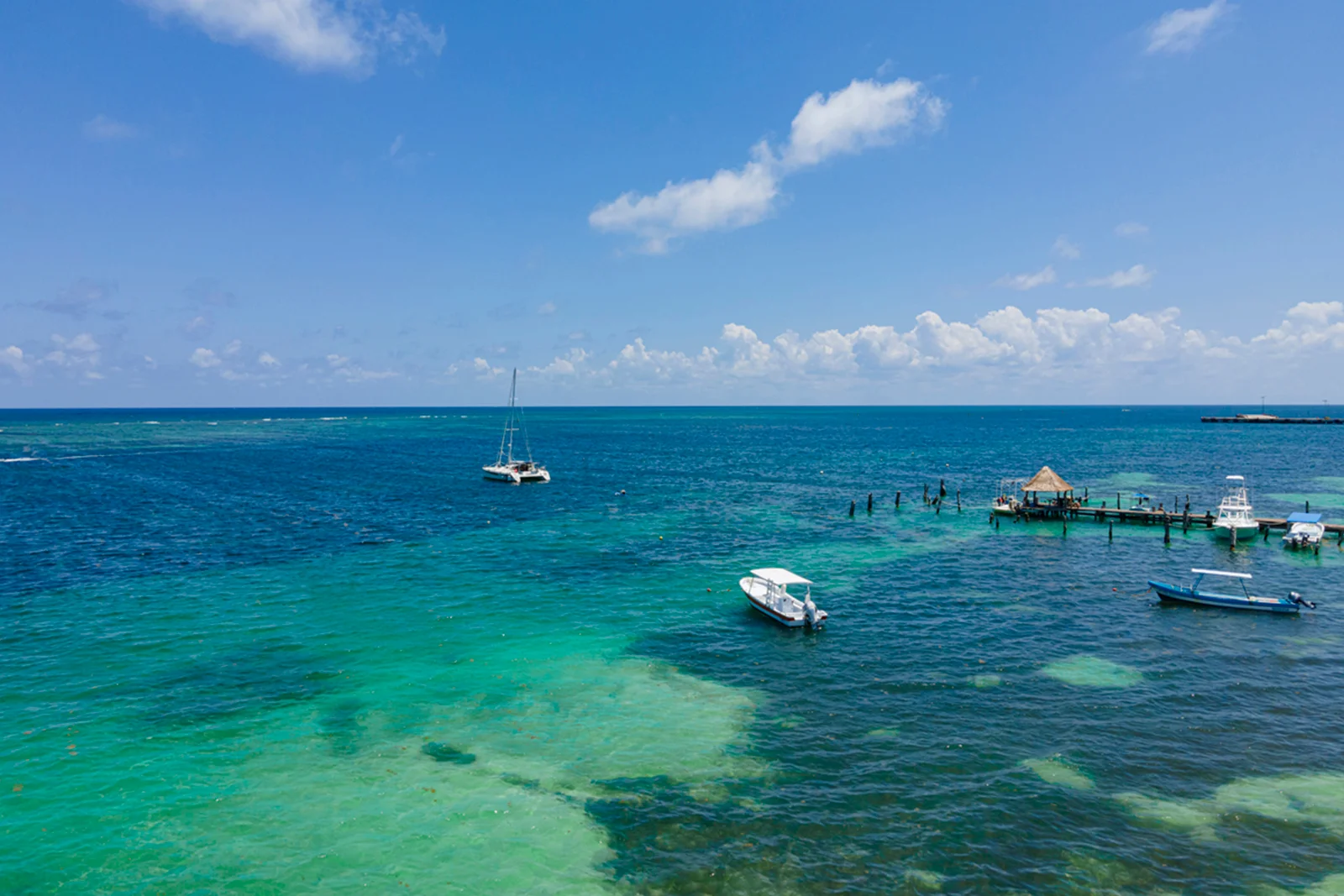 aerial view of cancun riviera maya