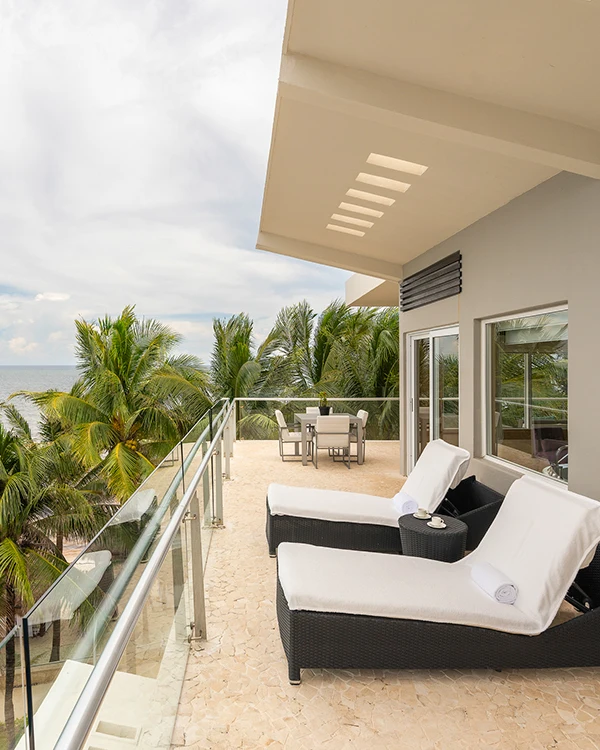 two bedroom suite with privare terrace at palmar beach resort